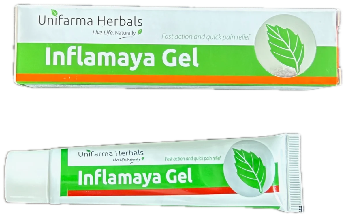 Inflamaya Gel: Faltschachtel und 30-g-Tube